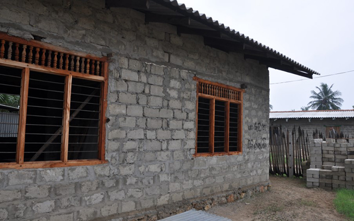 Houses under construction for the Sinhala IDPs in Nawakkuliya