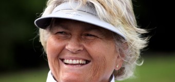 Where is Laura Davies looking?