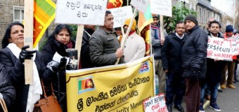 Demonstration At the Sri Lanka High Commission by Sri Lankan Solidarity Movement