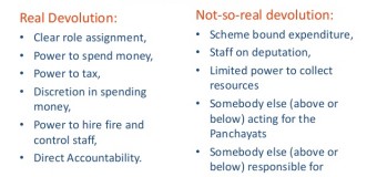 THE DIFFERENCE BEWEEN DECENTRALIZING AND DEVOLVING POWER
