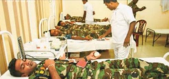 Blood shortage in North Sri Lanka: “War criminal’ Sri Lankan soldiers give blood because Tamils high castes don’t want their blood to get mixed with low castes.