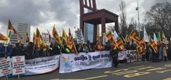 Global Sri Lankan Forum Protesting in Front of the UNHRC Office in Genewa on 21st March 2018
