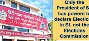 Election Commission cannot usurp Presidents powers: Sri Lanka’s President must declare new polls date before 2nd June