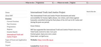 Open Letter to the Sigrid Rausing Trust on Yasmin Sooka & ITJP