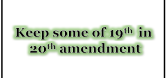 Sri Lanka – Keeping parts of 19a in 20th amendment