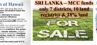 Sri Lanka: Did you know MCC $480m covers only 7 districts, 28% of land area & 10 land registries