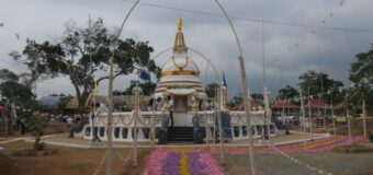 Two Kilinochchi Buddha statues desecrated