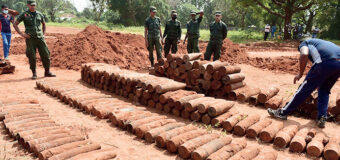 කී‍්‍රඩා පිටිය සංවර්ධනය කිරීමේදී කොටි කාලතුවක්කු උණ්ඩ මතුවේයි.