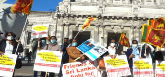 Sri Lankans in Italy protest against UNHRC report on Sri Lanka