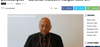 Cardinal Malcolm Ranjith must listen to Zaharan Hashim made before Easter Sunday suicide mission