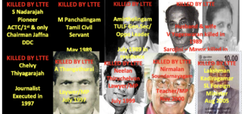 Why don’t UN-West-UNHRC-TNA demand to commemorate Tamils killed by LTTE?