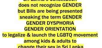Changing sex of your child : Sri Lankan Parents be warned of LGBTQIA Movement