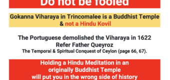 Indian PM Narenda Modi Trincomalee Gokanna Temple is a Buddhist site not a Hindu kovil