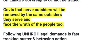 Alert to Sri Lanka’s Foreign Ministry: Implementing UNHRC Demands Will Lead to Government Ouster